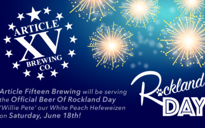 Article XV Brewing serving the Official Beer of Rockland Day 2022